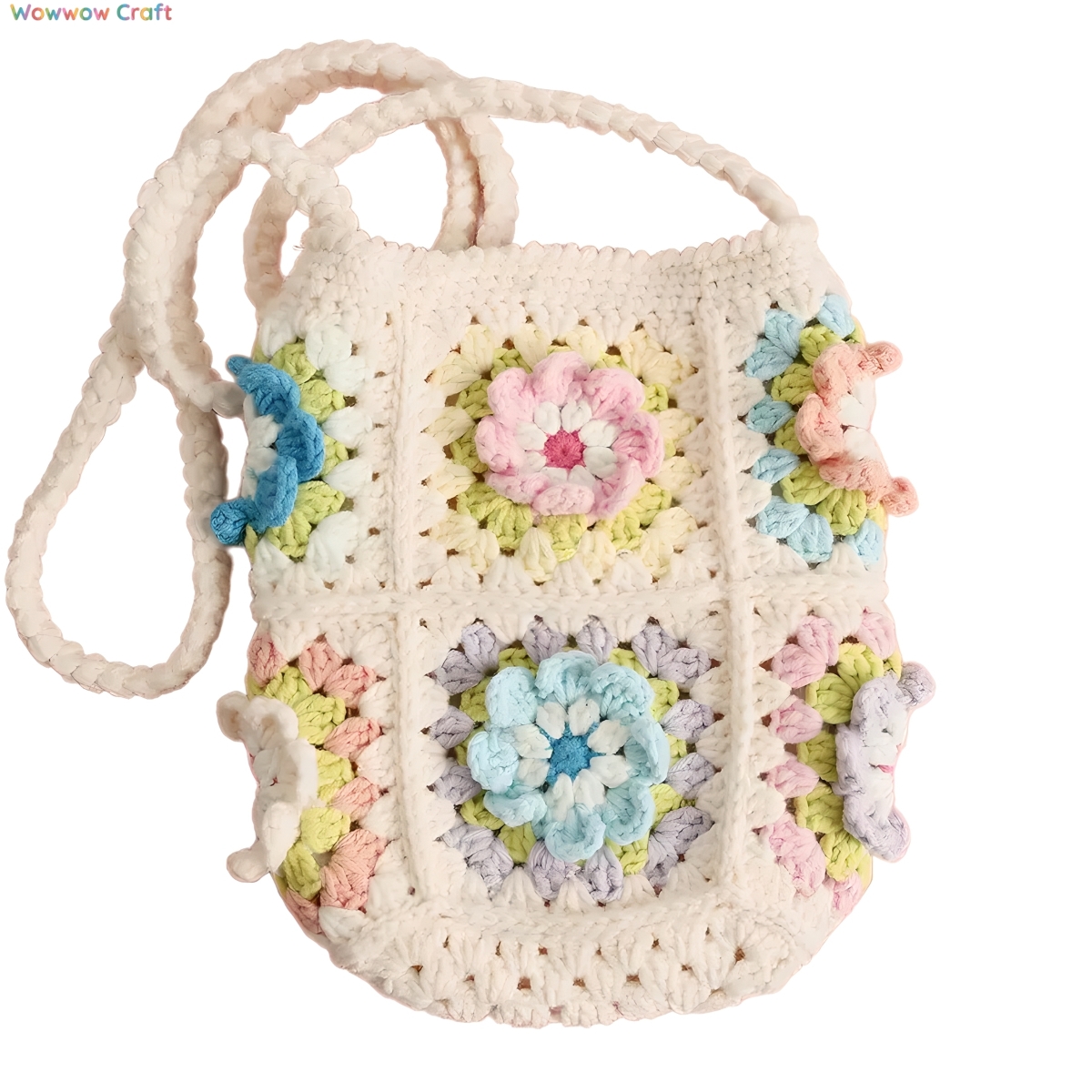 Crochet Granny Square Mini Crossbody Bag - Crochet Shoulder Bags,handmade crochet bags, custom amigurumi dolls, woven tote bags, eco-friendly gifts, unique crochet toys, organic yarn crafts, personalized crochet, handmade plushies, boho crochet accessories, sustainable handmade gifts